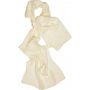 Foulard 100% seda,tamaño 36 x 160 cms,liso color blanco marfil 